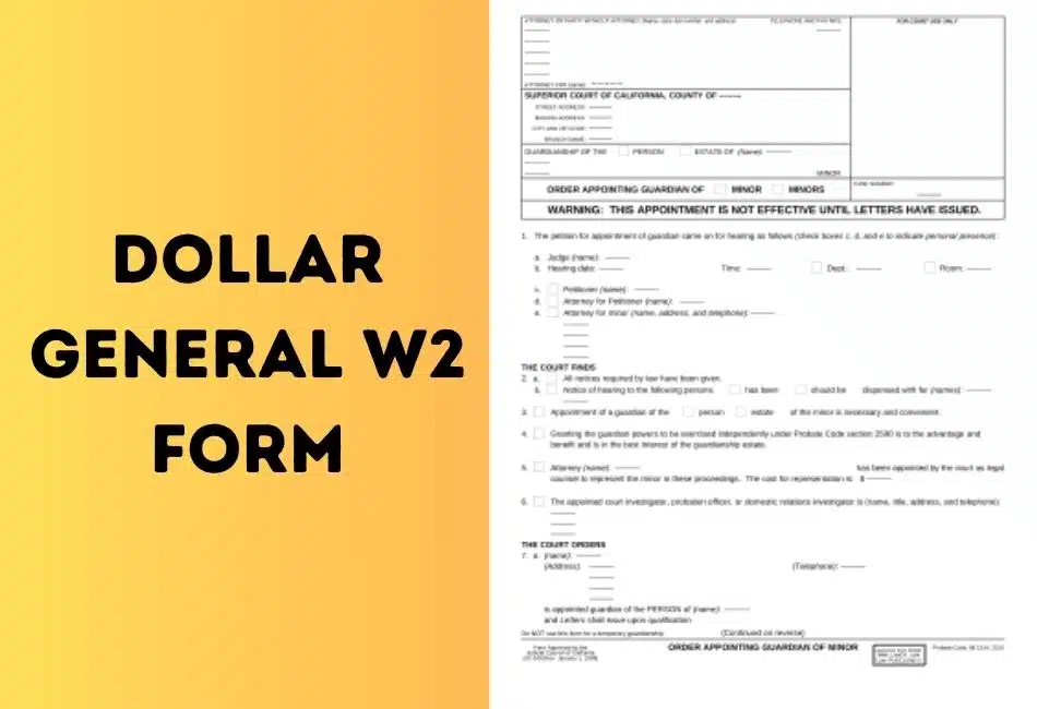 Dollar General W2 form