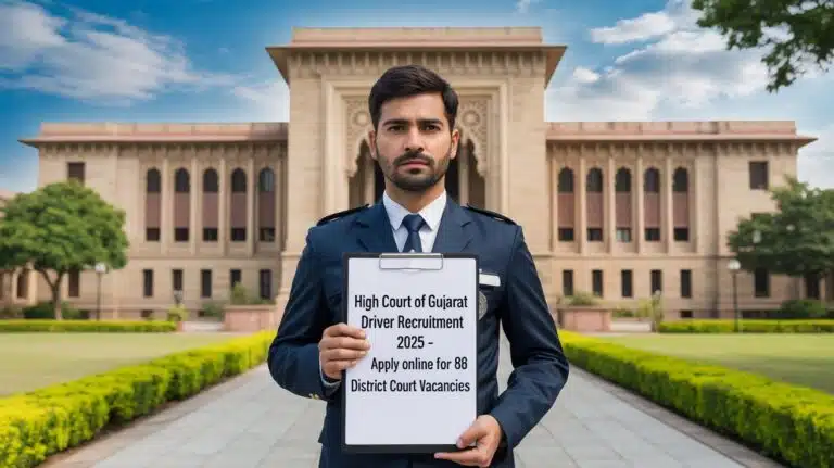  High Court of Gujarat Driver Recruitment 2025 – Apply Online for 86 District Court Vacancies