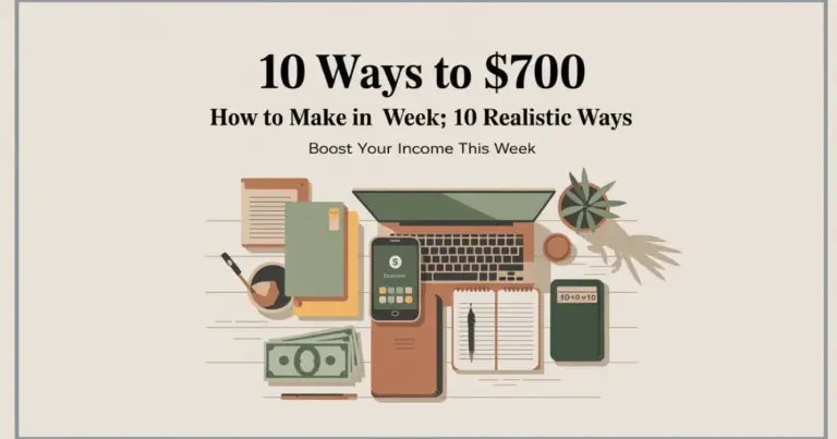 How to Make $700 in a Week