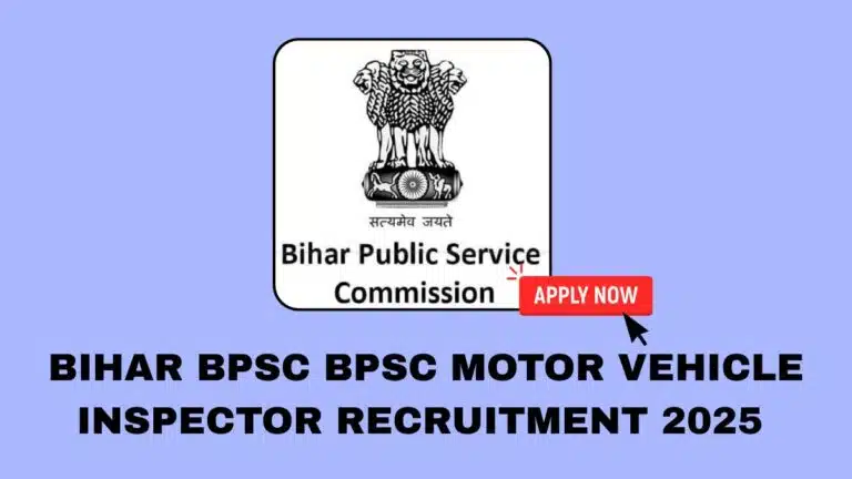 Bihar BPSC BPSC Motor Vehicle Inspector Recruitment 2025