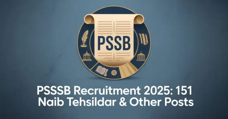 PSSSB Recruitment 2025