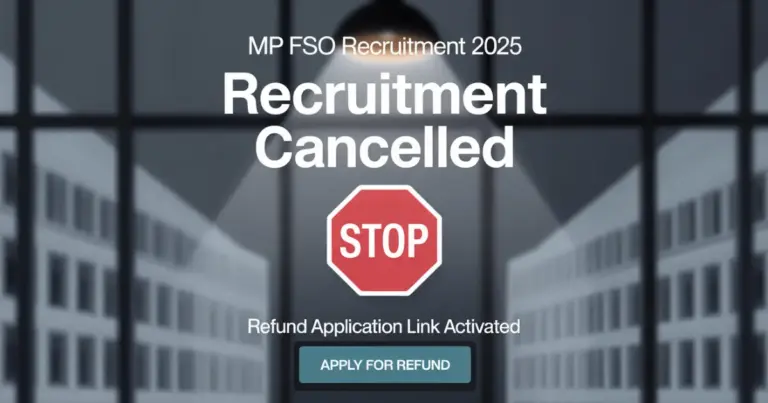 MP FSO Recruitment 2025 Cancelled