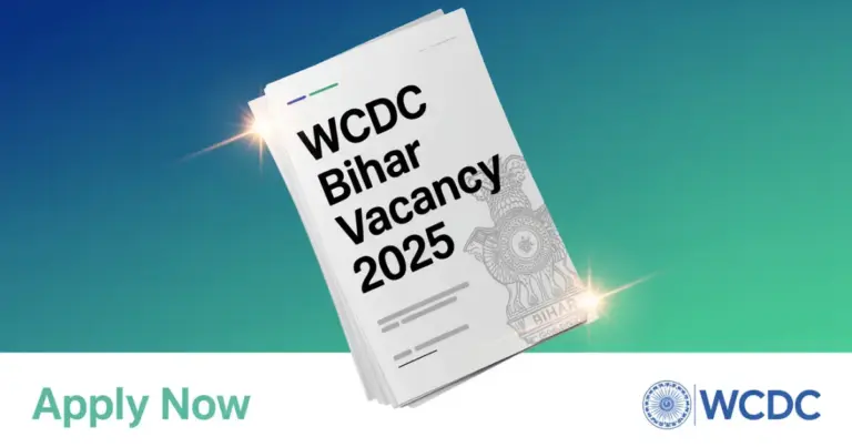 WCDC Bihar Vacancy 2025