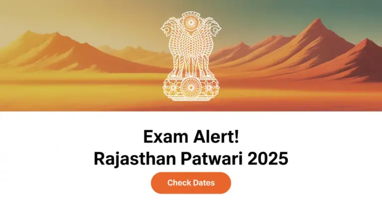 Rajasthan Patwari Exam Date 2025