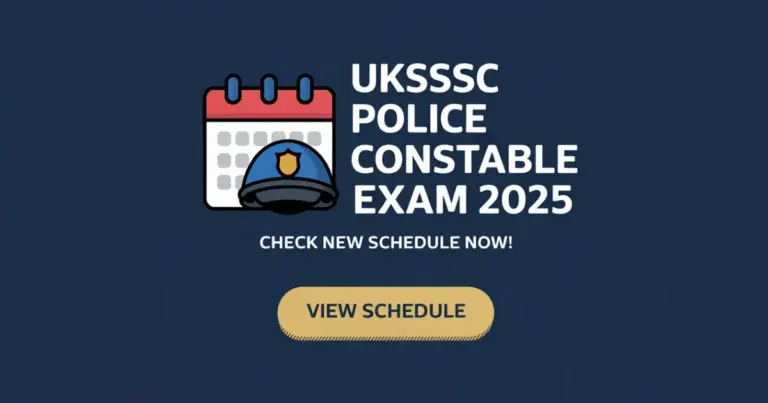 UKSSSC Police Constable Exam 2025